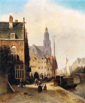 unknow artist European city landscape, street landsacpe, construction, frontstore, building and architecture.037 oil painting picture